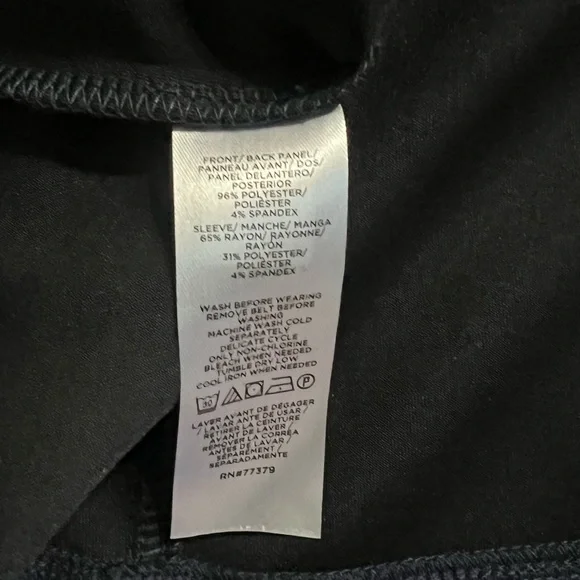 Suede long sleeve navy top - Picture 5 of 7